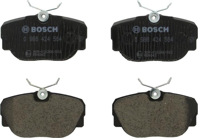 BOSCH 0 986 424 564 - Гальмівні колодки, дискові гальма autocars.com.ua