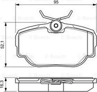 BOSCH 0 986 424 564 - ДИСКОВI КОЛОДКИ ЗАДНI autocars.com.ua