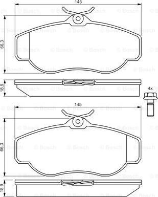 BOSCH 0 986 424 565 - Тормозные колодки, дисковые, комплект avtokuzovplus.com.ua