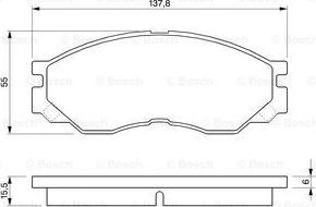 BOSCH 0 986 424 572 - Тормозные колодки, дисковые, комплект avtokuzovplus.com.ua