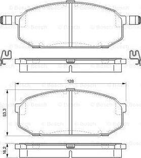 BOSCH 0 986 424 573 - Гальмівні колодки, дискові гальма autocars.com.ua