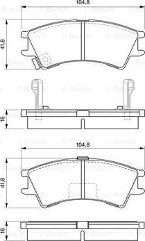 BOSCH 0 986 424 575 - Гальмівні колодки, дискові гальма autocars.com.ua