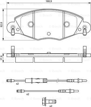 BOSCH 0 986 424 581 - Тормозные колодки, дисковые, комплект avtokuzovplus.com.ua