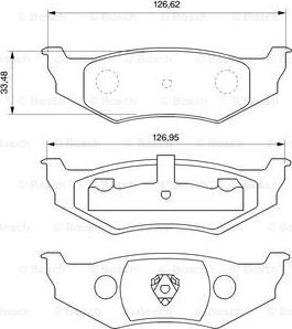 BOSCH 0 986 424 585 - Гальмівні колодки задні CHRYSLER 300 M 1998- autocars.com.ua