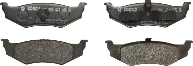 BOSCH 0 986 424 585 - Гальмівні колодки, дискові гальма autocars.com.ua