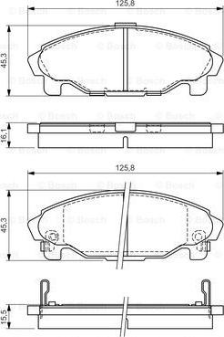 BOSCH 0 986 424 590 - Тормозные колодки, дисковые, комплект autodnr.net