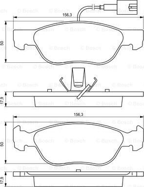 BOSCH 0 986 424 593 - Тормозные колодки, дисковые, комплект avtokuzovplus.com.ua