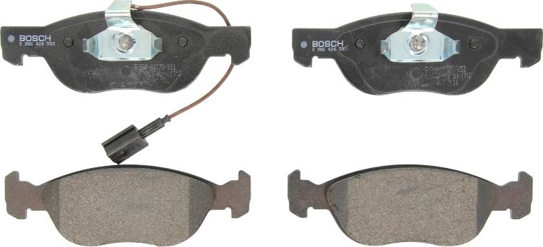 BOSCH 0 986 424 593 - Гальмівні колодки, дискові гальма autocars.com.ua