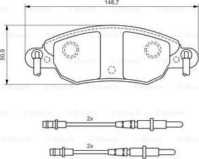 BOSCH 0 986 424 598 - Тормозные колодки, дисковые, комплект autodnr.net