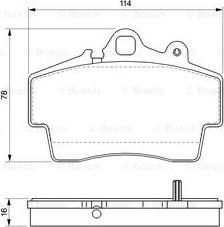 BOSCH 0 986 424 615 - Гальмівні колодки, дискові гальма autocars.com.ua