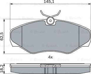 BOSCH 0 986 424 636 - Гальмівні колодки, дискові гальма autocars.com.ua