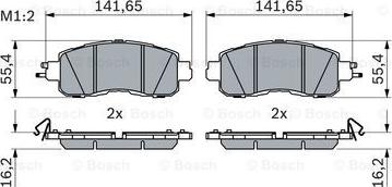 BOSCH 0 986 424 638 - Тормозные колодки, дисковые, комплект avtokuzovplus.com.ua