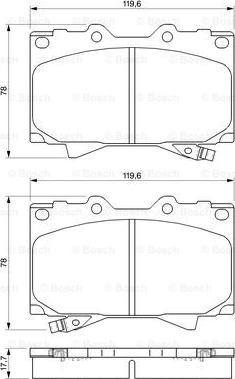 BOSCH 0 986 424 640 - Тормозные колодки, дисковые, комплект autodnr.net