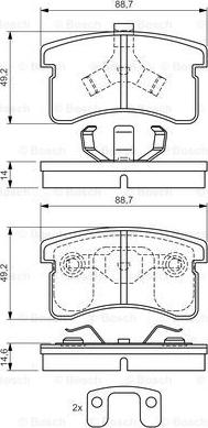 BOSCH 0 986 424 642 - Тормозные колодки, дисковые, комплект avtokuzovplus.com.ua