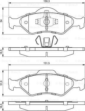 BOSCH 0 986 424 645 - Гальмівні колодки, дискові гальма autocars.com.ua