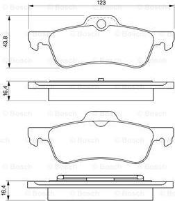 BOSCH 0 986 424 654 - Гальмівні колодки, дискові гальма autocars.com.ua