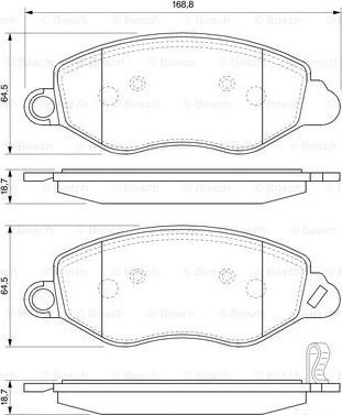 BOSCH 0 986 424 657 - Тормозные колодки, дисковые, комплект avtokuzovplus.com.ua