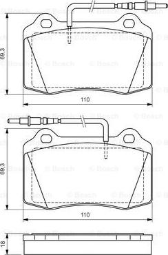 BOSCH 0 986 424 658 - Гальмівні колодки, дискові гальма autocars.com.ua