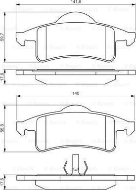 BOSCH 0 986 424 665 - Гальмівні колодки, дискові гальма autocars.com.ua