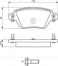 BOSCH 0 986 424 671 - Тормозные колодки, дисковые, комплект autodnr.net