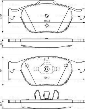 BOSCH 0 986 424 701 - ГАЛЬМІВНІ КОЛОДКИ. ДИСКОВІ autocars.com.ua