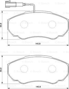 BOSCH 0 986 424 703 - Тормозные колодки, дисковые, комплект avtokuzovplus.com.ua