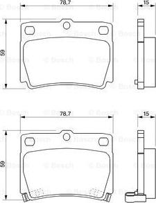 BOSCH 0 986 424 711 - Гальмівні колодки, дискові гальма autocars.com.ua