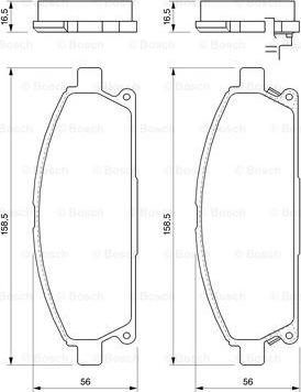 BOSCH 0 986 424 715 - Тормозные колодки, дисковые, комплект avtokuzovplus.com.ua