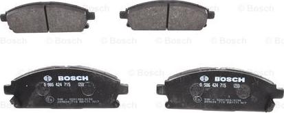 BOSCH 0 986 424 715 - Тормозные колодки, дисковые, комплект avtokuzovplus.com.ua