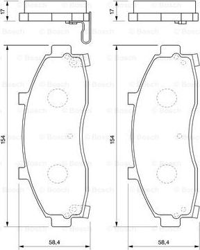 BOSCH 0 986 424 726 - Тормозные колодки, дисковые, комплект avtokuzovplus.com.ua