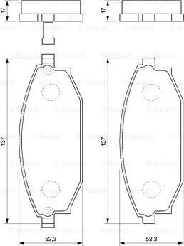 BOSCH 0 986 424 727 - Гальмівні колодки, дискові гальма autocars.com.ua