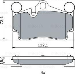 BOSCH 0 986 424 741 - ДИСКОВI КОЛОДКИ ЗАДНI autocars.com.ua