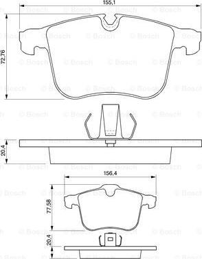 BOSCH 0 986 424 743 - Гальмівні колодки, дискові гальма autocars.com.ua