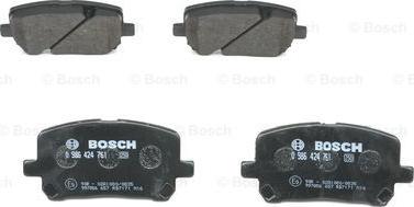 BOSCH 0 986 424 761 - Тормозные колодки, дисковые, комплект avtokuzovplus.com.ua