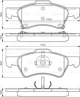 BOSCH 0 986 424 765 - Тормозные колодки, дисковые, комплект avtokuzovplus.com.ua