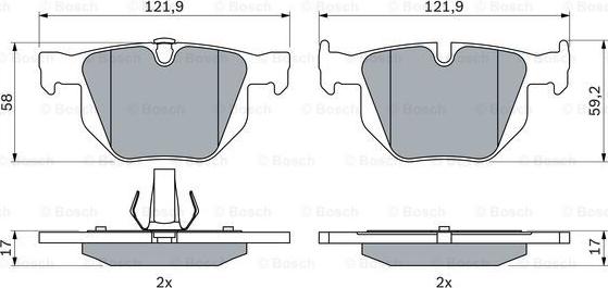 BOSCH 0 986 424 766 - Тормозные колодки, дисковые, комплект avtokuzovplus.com.ua