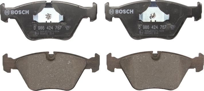 BOSCH 0 986 424 767 - Гальмівні колодки, дискові гальма autocars.com.ua