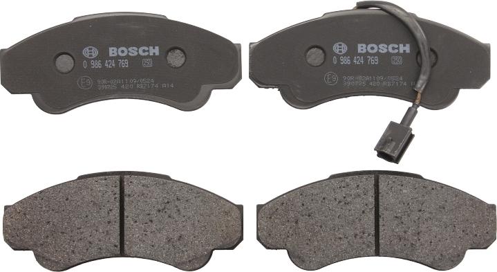 BOSCH 0 986 424 769 - Гальмівні колодки, дискові гальма autocars.com.ua