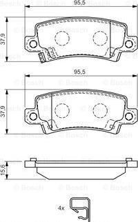 BOSCH 0 986 424 790 - ДИСКОВI КОЛОДКИ ЗАДНI autocars.com.ua