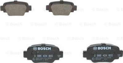 BOSCH 0 986 424 800 - Гальмівні колодки, дискові гальма autocars.com.ua