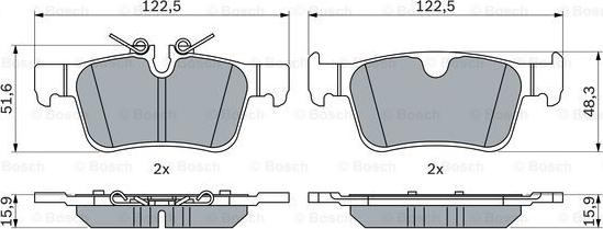 BOSCH 0 986 424 802 - Тормозные колодки, дисковые, комплект avtokuzovplus.com.ua