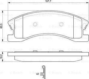 BOSCH 0 986 424 823 - Тормозные колодки, дисковые, комплект avtokuzovplus.com.ua