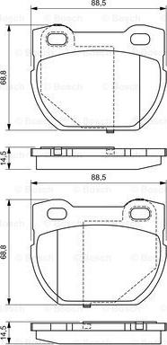 BOSCH 0 986 424 827 - Тормозные колодки, дисковые, комплект avtokuzovplus.com.ua