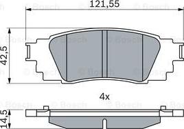 BOSCH 0 986 424 840 - Гальмівні колодки, дискові гальма autocars.com.ua