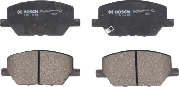 BOSCH 0 986 424 855 - Гальмівні колодки, дискові гальма autocars.com.ua