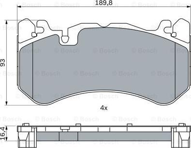 BOSCH 0 986 424 861 - Тормозные колодки, дисковые, комплект avtokuzovplus.com.ua