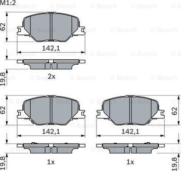 BOSCH 0 986 424 868 - Гальмівні колодки autocars.com.ua