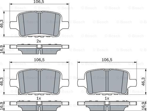 BOSCH 0 986 424 870 - Тормозные колодки, дисковые, комплект avtokuzovplus.com.ua