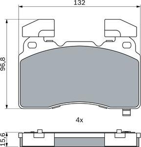 BOSCH 0 986 424 894 - Тормозные колодки, дисковые, комплект autodnr.net