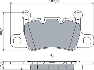 BOSCH 0 986 424 926 - Гальмівні колодки, дискові гальма autocars.com.ua